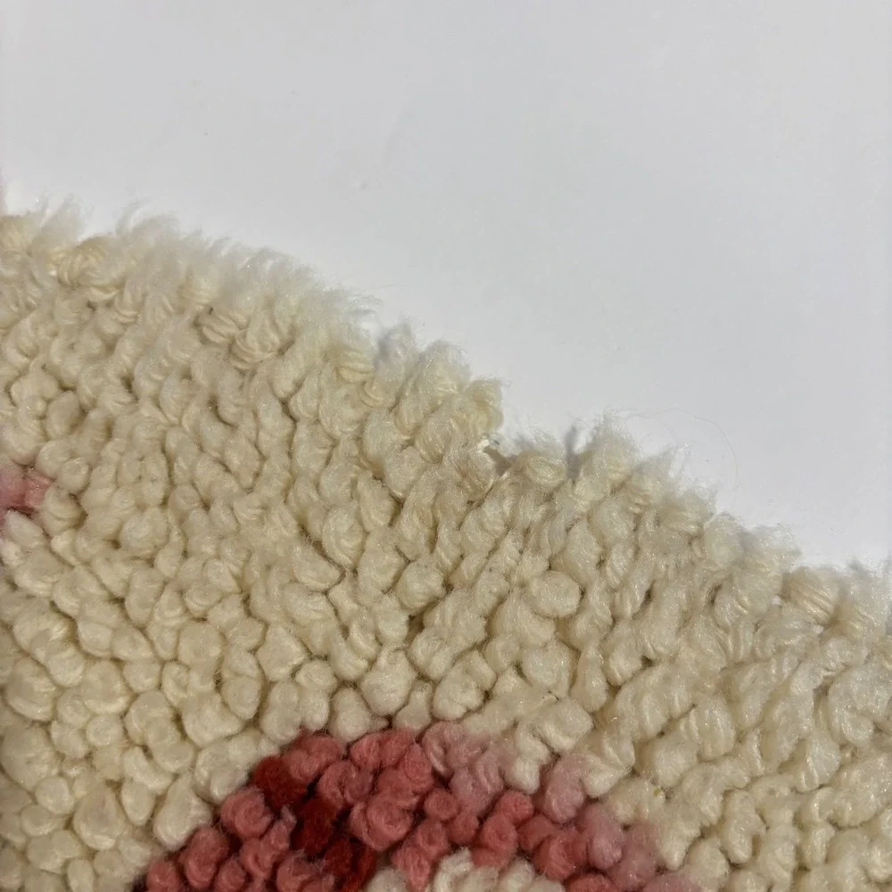 Good Shepherd Latch Hook Welcome Mat Rug‎ Half Moon Watermelon 1985